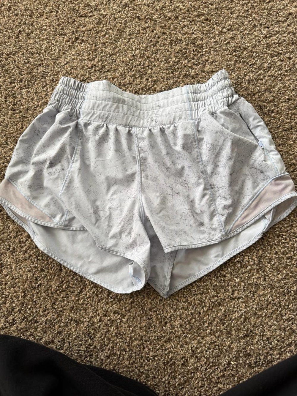 lululemon athletica Light Gray Speckled Women's Athletic Shorts